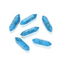 4pcs Natural Blue Turquoise Howlite Double Point Gemstone Wand, 32mm Loose Cut Stones G3P-E12