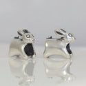 1pc Cute Real Solid Sterling Silver Rabbit Charm Bunny Bead, Compatible with Pandora All Other Charm Bracelets, EC482
