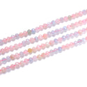 Natural Morganitge Beryl Gemstone Tiny Small Faceted Round Beads, 4mm, Hole ID 0.6mm, 15 Inch/1 Strand, GK4-10