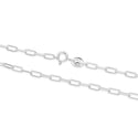1pc 925 Sterling Silver Paperclip Cable Link Chain Necklace, 2.5mm, Strong, Length Selections: 18/20/22/24/26 inch