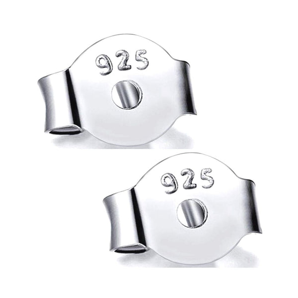 20pcs 925 Sterling Silver Small Butterfly Earring Backs, Earnut Replacement, 5.5x5mm, SS175