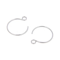 100pcs 316 Stainless Steel Round Hoop Earring Hooks (12mm/15mm/20mm)