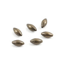 200pcs Small Tiny Oval Beads, Antique Bronze Plated Brass Alloy, Tarnish Resistant, 6mm, Hole ID 1mm, CF121