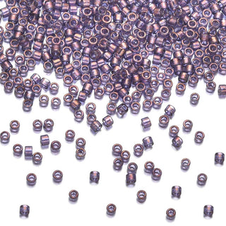 30g Miyuki Delica 11/0 Seed Beads Translucent Gold Luster Violet Gold DB117