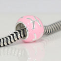 1pc 925 Sterling Silver Pisces Zodiac Sign Bead Charm Pink Enamel, Compatible with Pandora All Other Charm Bracelets, EC52