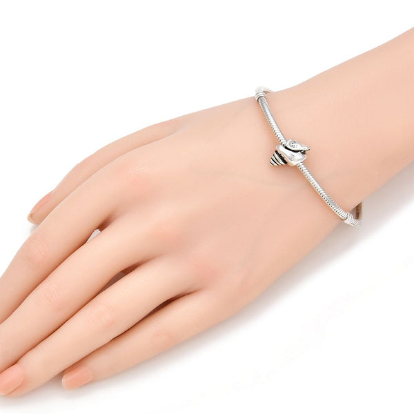 20pcs Cute Ice Cream Large Hole Beads, Hole ID 4.5mm, Antique Silver, Zinc Alloy Metal, MEC-F11