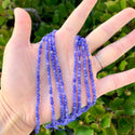 Natural Tanzanite Violet Jade Gemstone Faceted Round Beads, 3mm/Small Tiny, Hole ID 0.8mm, 2 Strands/26 Inch Total, GH3R-17
