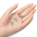 4pcs Natural Green Aventurine Gemstone Hand Carved Moon, 18mm Loose Cut Stones, G3P-A9