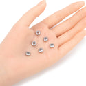 20pcs 304 Surgical Stainless Steel 8x4mm Bead Holder Rubber Stopper Spacer Fits Chain Cord (1.5mm/2.5mm/3mm)