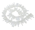 1 Strand Natural Raw Clear Crystal White Quartz Gemstone Bead Sticks, Small Drilled Stone Points, 15 Inch, GA1