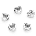 20pcs Love Union Large Hole Beads, Hole ID 4.5mm, Antique Silver, Zinc Alloy Metal, MEC-B1