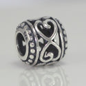 1pc Solid 925 Sterling Silver Infinite Love Charm Heart Love Bead, Compatible with Pandora All Other Charm Bracelet, EC227