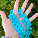 15 Inch Natural Turquoise Blue Howlite Gemstone Teardrop Briolette Drop Beads, Top Drilled, 18x13mm, Hole ID 1mm, GR-T3
