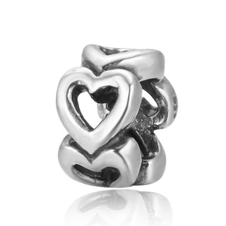 Real 925 Sterling Silver Endless Love Cute Small Bead Charm Spacer