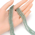 Natural Green Aventurine Gemstone Heishi Tube Rondelle Beads, 4x2mm/Small, Hole ID 0.9mm, 14.5 Inch/1 Strand, GH-C14