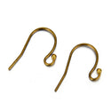 50pcs Ball End Fish Earring Hooks, Antique Bronze Plated Brass, 22mm Long, Wire Gauge Selections: 0.7mm/21 Gauge or 0.9mm/19 Gauge