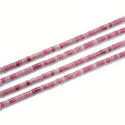 Natural Pink Rhodonite Gemstone Heishi Tube Rondelle Beads, 4x2mm/Small, Hole ID 0.9mm, 14.5 Inch/1 Strand, GH-C26
