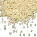 7.5g Miyuki Delica 11/0 Seed Beads, Opaque Dark Cream (Ivory) DB732