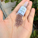 7.5g Miyuki Delica 11/0 Seed Beads, Copper-Lined Crystal Clear DB37