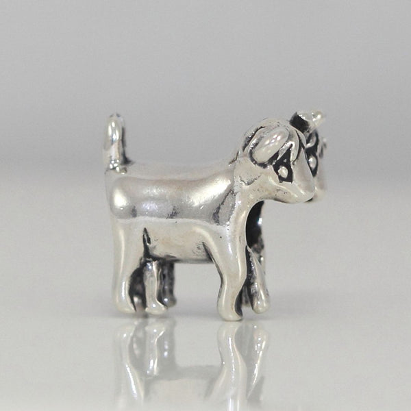 1pc Solid 925 Sterling Silver Love Goats Charm Bead, Compatible with Pandora All Other Charm Bracelets, EC2-R1
