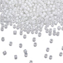 7.5g Miyuki Delica 11/0 Seed Beads, White Lined Crystal AB DB66