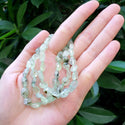 1 Strand Stretch Natural Green Prehnite Free Form Gemstone Bracelet, 5-8mm Small Beads, Length Selections: 7 inch/7.5 inch