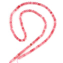 Natural Rhodochrosite Red Quartz Gemstone Faceted Rondelle Beads, 3x2mm/Small Tiny, Hole ID 0.8mm, 13 Inch/1 Strand, GH2R-2