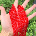 200pcs Creative Club Faceted Round Crystal Glass Beads, Light Siam Red, 6mm (0.24 inch), Hole ID 1mm, CC2R606