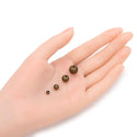 500pcs 4mm Small Tiny Corrugated Ribbon Round Beads, Antique Bronze Plated Brass, Tarnish Resistant, Hole ID 1mm, CF14-4