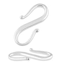 5pcs 925 Sterling Silver S Hooks Clasps, Size Selections: 12mm/15mm
