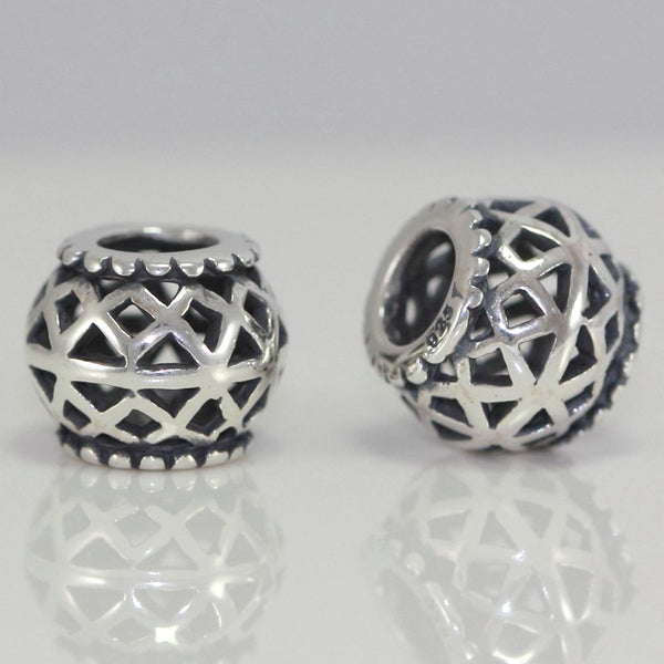 1pc Solid 925 Sterling Silver Celtic Knot interconnectedness continuity Bead, Compatible with Pandora All Other Charm Bracelet, EC237