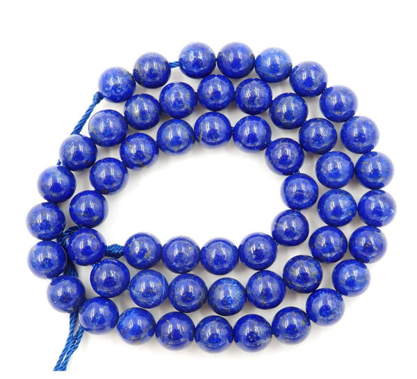 Natural Grade A Blue Lapis Lazuli Gemstone Round Beads, 15 Inch/1 Strand, Size Selections: 6mm/8mm/10mm