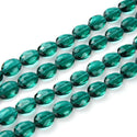 50pcs Creative Club Faceted Flat Oval Crystal Beads, Emerald Green, 16x12mm/Large, Hole ID 1.1mm, CCO-24