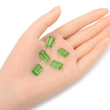 25pcs Adabele Austrian Faceted Rectangle Crystal Beads #5055, Peridot Green, 14mm x 8mm, Hole ID 1.2mm, SSRT1416