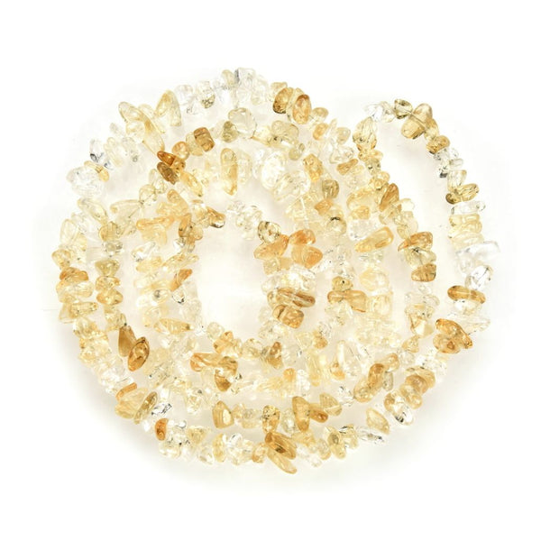 Natural Light Yellow Citrine Crystal Gemstones Chip Beads, Free Form, 5mm-8mm, Hole ID 1mm, 1 Strand/31 Inch, GZ1-31
