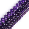 Lab Created Purple Amethyst Gemstone Round Beads, 1 Strand/15 Inch, Size Selections: 4mm/6mm/8mm/10mm