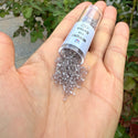 7.5g Miyuki Delica 11/0 Seed Beads, Opaque Silk Glass Enamel Grey DB827-1