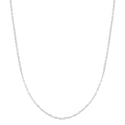 1pc 925 Sterling Silver Diamond Cut Flat Cable Link Chain Necklace, Tarnish Resistant Rhodium Plated, 1mm, Thin Small, Length Selections: 16 inch/18 inch