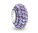1pc 925 Sterling Silver February Amethyst Purple Birthstone Bead Charm, 12.5x7.5mm, Hole ID 4.8mm, Fit Pandora All Other Bracelets, EC684-2