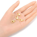 5pcs 925 Sterling Silver Lobster Claw Clasps, Real 18K Yellow Gold Plated, Size Selections: 10mm/11mm/13mm/15mm