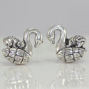 1pc Real Solid Sterling Silver Charm Swan & Monkey Bead, Compatible with Pandora All Other Charm Bracelets, EC357