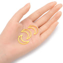 10pcs 24mm Moon Links, Tarnish Resistant, 18K Yellow Gold Plated Brass, BFW-C7