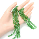250pcs Creative Club Faceted Bicone Crystal Glass Beads, Peridot Green, 6mm (0.24 Inch), Hole ID 1mm, CCB616