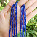 Natural Sapphire Blue Quartz Gemstone Faceted Rondelle Beads, 3x2mm/Small Tiny, Hole ID 0.8mm, 13 Inch/1 Strand, GH2R-8