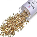 7.5g Miyuki Delica 11/0 Hex Cut Seed Beads, 24kt Light Gold Plated DBC34