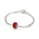 1pc 925 Sterling Silver July Birthstone Bead Charm, 12.5x7.5mm, Hole ID 4.8mm, Fit Pandora All Other Bracelets, EC684-7