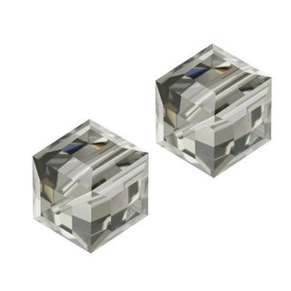 24pcs Adabele Austrian Faceted Cube Crystal Beads #5601, Smoked Quartz, Size Selections: 4mm/6mm/8mm