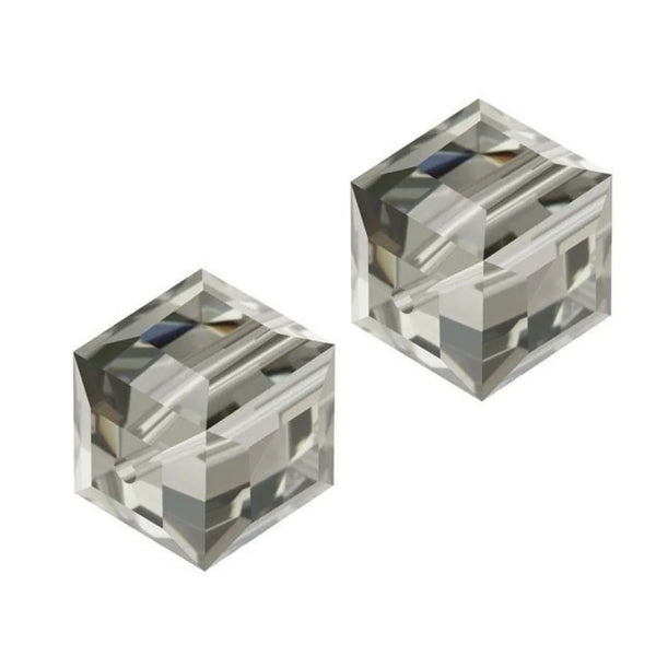 24pcs Adabele Austrian Faceted Cube Crystal Beads #5601, Smoked Quartz, Size Selections: 4mm/6mm/8mm