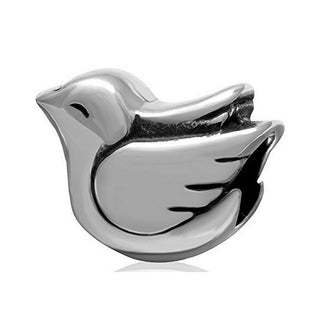 Solid 925 Sterling Silver Dove Charm Bird Animal Bead, Compatible with Pandora All Other Charm...
