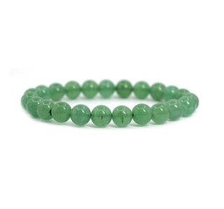 1 Strand Stretch Natural Green Aventurine Beaded Gemstone Bracelet, 8mm Bead, Length Selections: 7 inch/7.5 inch/8 inch/8.5 inch
